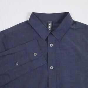 Vuori Shirt Mens Small Azure Blue L/S Bridge Button Down Performance Stretch